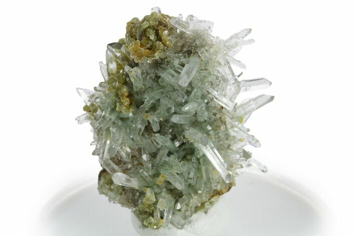 Chlorite Included Quartz Crystal Cluster - Peru #347797